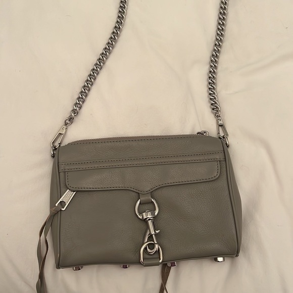 Rebecca Minkoff Grey Leather Bag Silver Hardware - Picture 3 of 4
